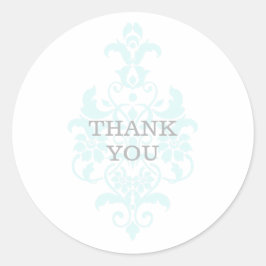 Adesivo Aqua Sutil Damask Obrigado Stickers