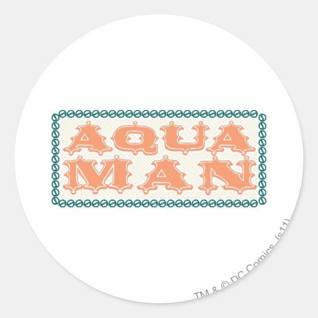 Adesivo Aquaman, é hora do show! Cartas (Frente)