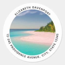 Adesivo Aquamarine Ocean Tropical Beach Scenic Address