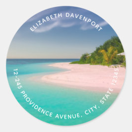 Adesivo Aquamarine Ocean Tropical Beach Scenic Address