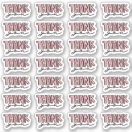 Adesivo Aquarela Agradecemos a vocês