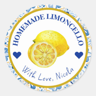 Adesivo Aquarela Amarelo & Azul Limoncello Caseiro