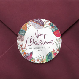 Adesivo Aquarela Botânica Feliz Natal