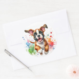 Adesivo Aquarela Cachorro Joy
