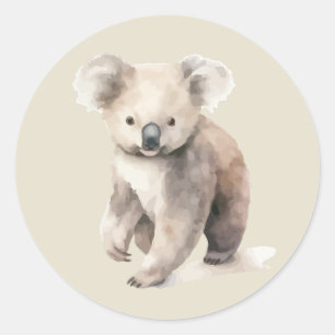 Adesivo Aquarela Coala Arte de Animal Selvagem Australiano