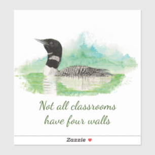 Adesivo Aquarela comum Pássaros selvagens Citação