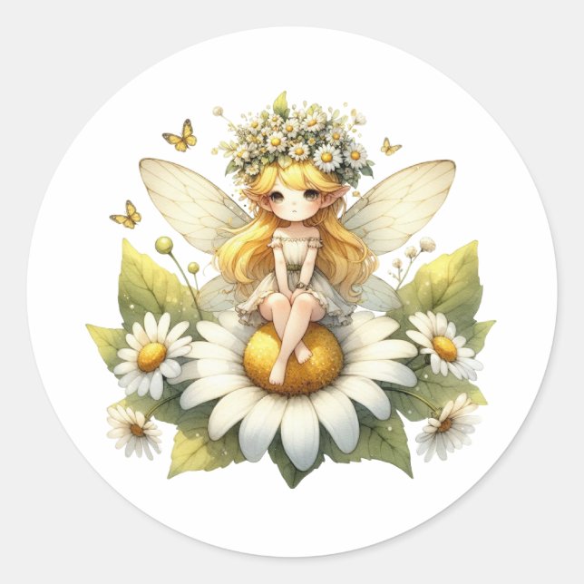 Adesivo Aquarela Daisy Fairy (Frente)