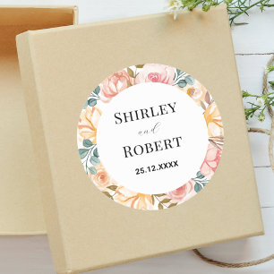 Adesivo Aquarela de Flor Silvestre Elegante para Casamento