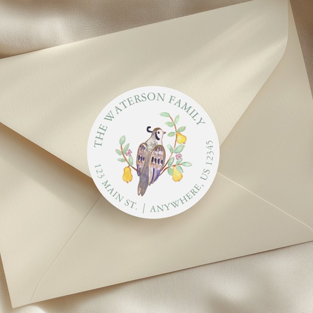 Adesivo Aquarela Doze Dias de Morada de Natal (Criador carregado)