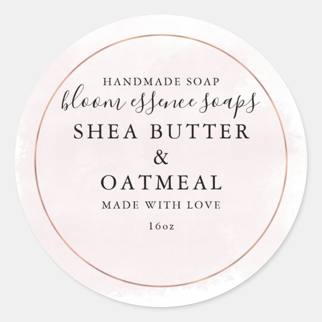 Adesivo Aquarela e Folha | Vinheta de sabão (Frente)