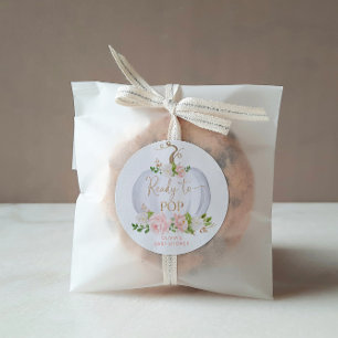 Adesivo Aquarela em ouro Abóbora prestes a estourar  Cláss