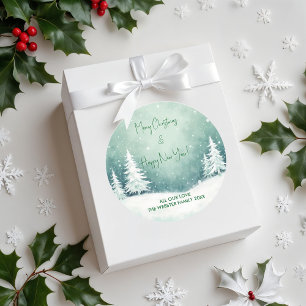 Adesivo Aquarela Feliz Natal e Feliz ano novo