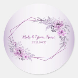 Adesivo Aquarela Floral Violeta Rosa