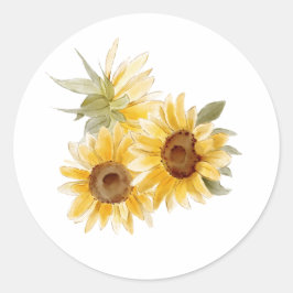 Adesivo Aquarela Girassóis