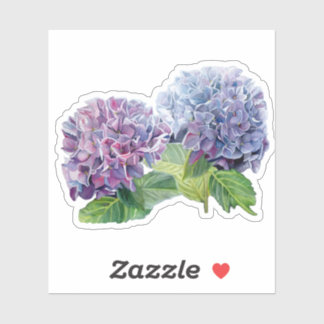 Adesivo Aquarela Hortênsia Azul