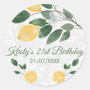 Adesivo Aquarela Lemons Sicilianos Aniversário