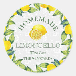 Adesivo Aquarela Limões Sicilianos Limoncello Caseiro