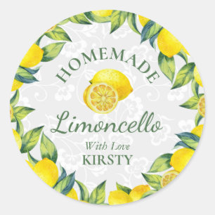 Adesivo Aquarela Limões Sicilianos Limoncello Caseiro