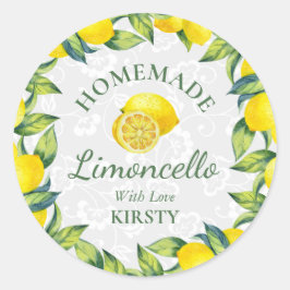 Adesivo Aquarela Limões Sicilianos Limoncello Caseiro