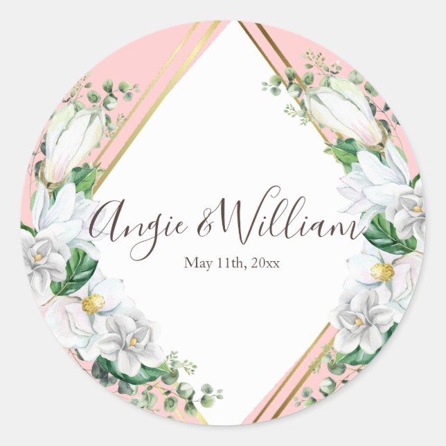 Adesivo Aquarela Magnolia Blush (Frente)