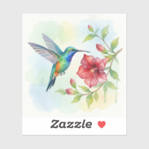 Adesivo Aquarela Pequeno Beija-flor
