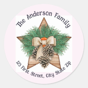 Adesivo Aquarela Pine Tree Cone Verdes Natal Personalizado