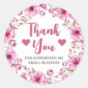 Adesivo Aquarela Rosa Flor de Cerejeira Pequena Empresa