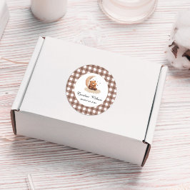 Adesivo Aquarela Teddy chá de fraldas neutro em termos de 