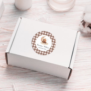 Adesivo Aquarela Teddy chá de fraldas neutro em termos de 