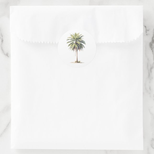 Adesivo Aquarela Tropical Palm Tree (Bolsa)
