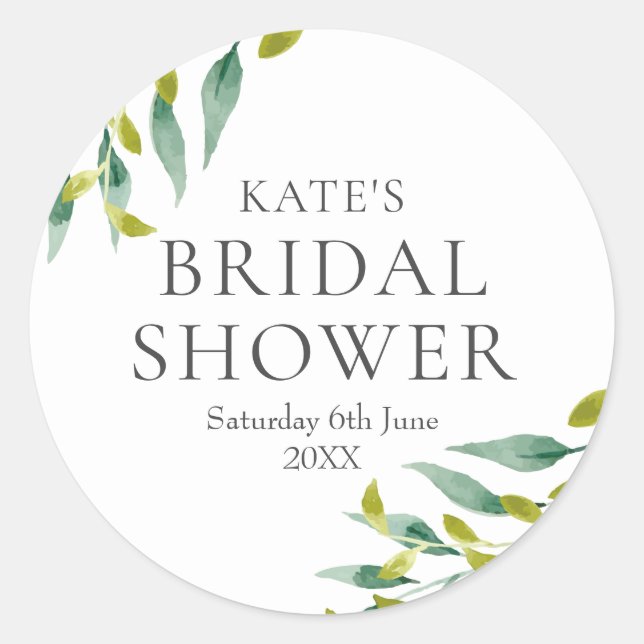 Adesivo Aquarela Verde Deixa Chá de panela Favorito (Frente)