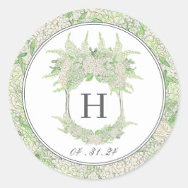 Adesivo Aquarela Verde e Branco - Hydrangea Crest