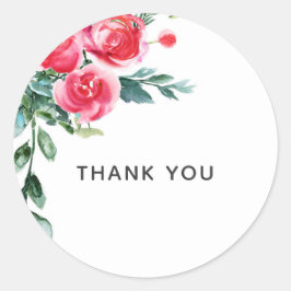 Adesivo Aquarela Vintage Folhas Florais Vermelhas Rústicas