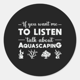 Adesivo Aquário Fala Sobre Aquascaping Engraçado Aquaris