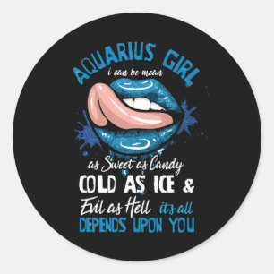 Adesivo Aquarius Girl Zodiac Horoscope