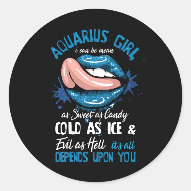 Adesivo Aquarius Girl Zodiac Horoscope (Frente)