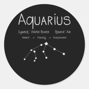 Adesivo Aquarius Horoscope Astrology - Sinal de Estrela -