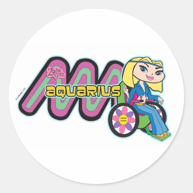 Adesivo Aquarius Stickers (Frente)