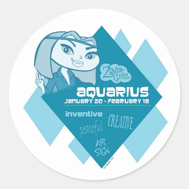 Adesivo Aquarius Stickers (Frente)