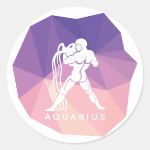 Adesivo Aquarius Zodiac, sinal 3d.