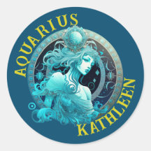Aquarius Zodiac Sinal Astrology Sticker