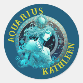 Adesivo Aquarius Zodiac Sinal Astrology Sticker