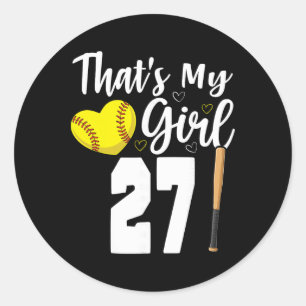 Adesivo Aquela É Minha Garota Número #27 Softll Número 27