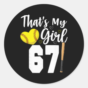 Adesivo Aquela É Minha Garota Número #67 Softll Número 67 