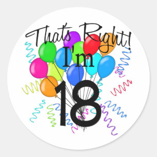 Adesivo Aquele é direito que eu sou 18 - aniversário