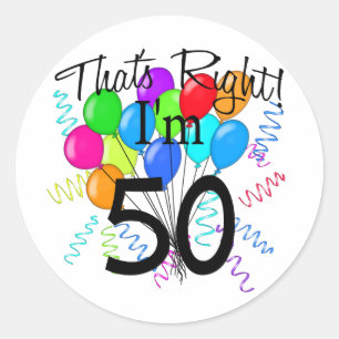 Adesivo Aquele é direito que eu sou 50 - aniversário