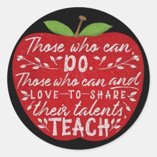 Adesivo Aqueles Que Podem Ensinar O Professor Da Escola Ap