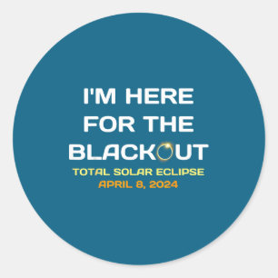 Adesivo Aqui Eclipse Solar Americano em Blackout