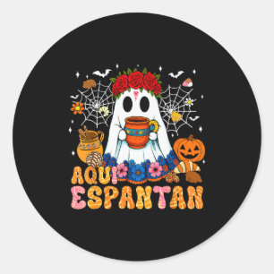 Adesivo Aqui Espantam Fantasmas Mexicanos Halloween Soky C