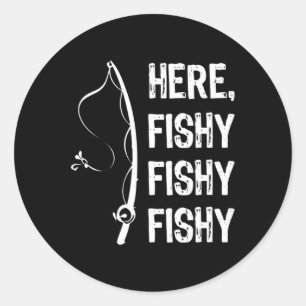 Adesivo Aqui O Peixe Fishirt Camisa Engraçado Camisas De P